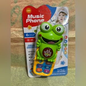 Interactive Learning Music Phone For Baby - Green and Yellow